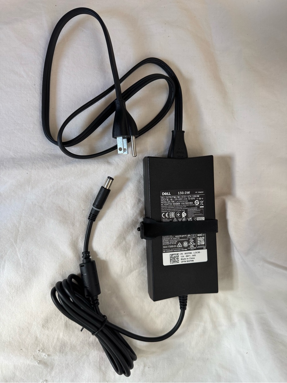 Dell 130W Laptop Dock Power Adapter Charger 7.4mm LA130PM190